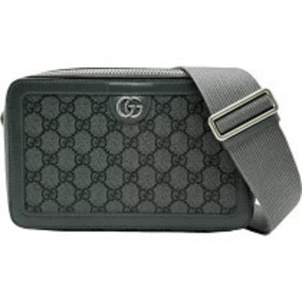 Gucci Ophidia GG Supreme Shoulder Bag Canvas Leather Gray
